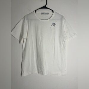 The Learsi Collection White Cotton Women’s T-shirt Size M with American Flag